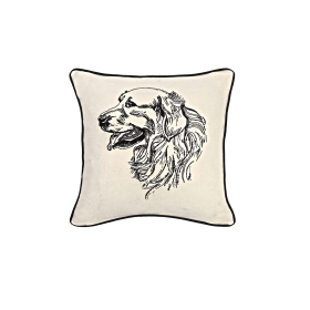 GOLDEN RETRIEVER PORTRAIT DOG PILLOW