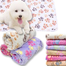 Soft and Fluffy High Quality Pet Blanket Cute Cartoon Pattern Pet Mat Warm and Comfortable Blanket for Cat and Dogs Pet Supplies (Color: PINK, size: For big dogs104X75cm)